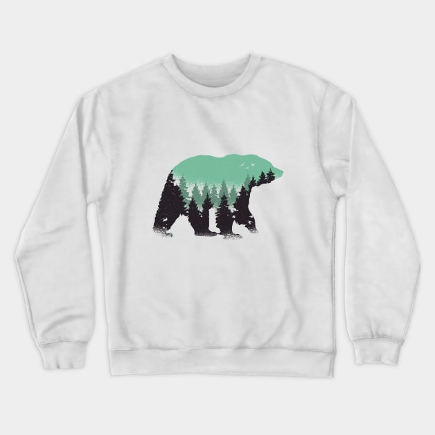 Bear and Forest Design Crewneck Sweatshirt by LR_Collections